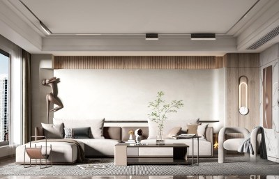 现代家居客厅3D模型下载